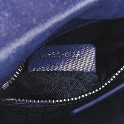 Christian Dior Metallic Lambskin Cannage Mini Lady Dior Dew Bleu 6 of 9