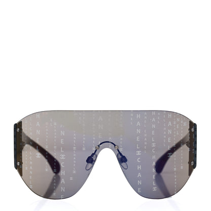 Chanel Acetate Shield Runway 71217 Sunglasses Black 2 of 4