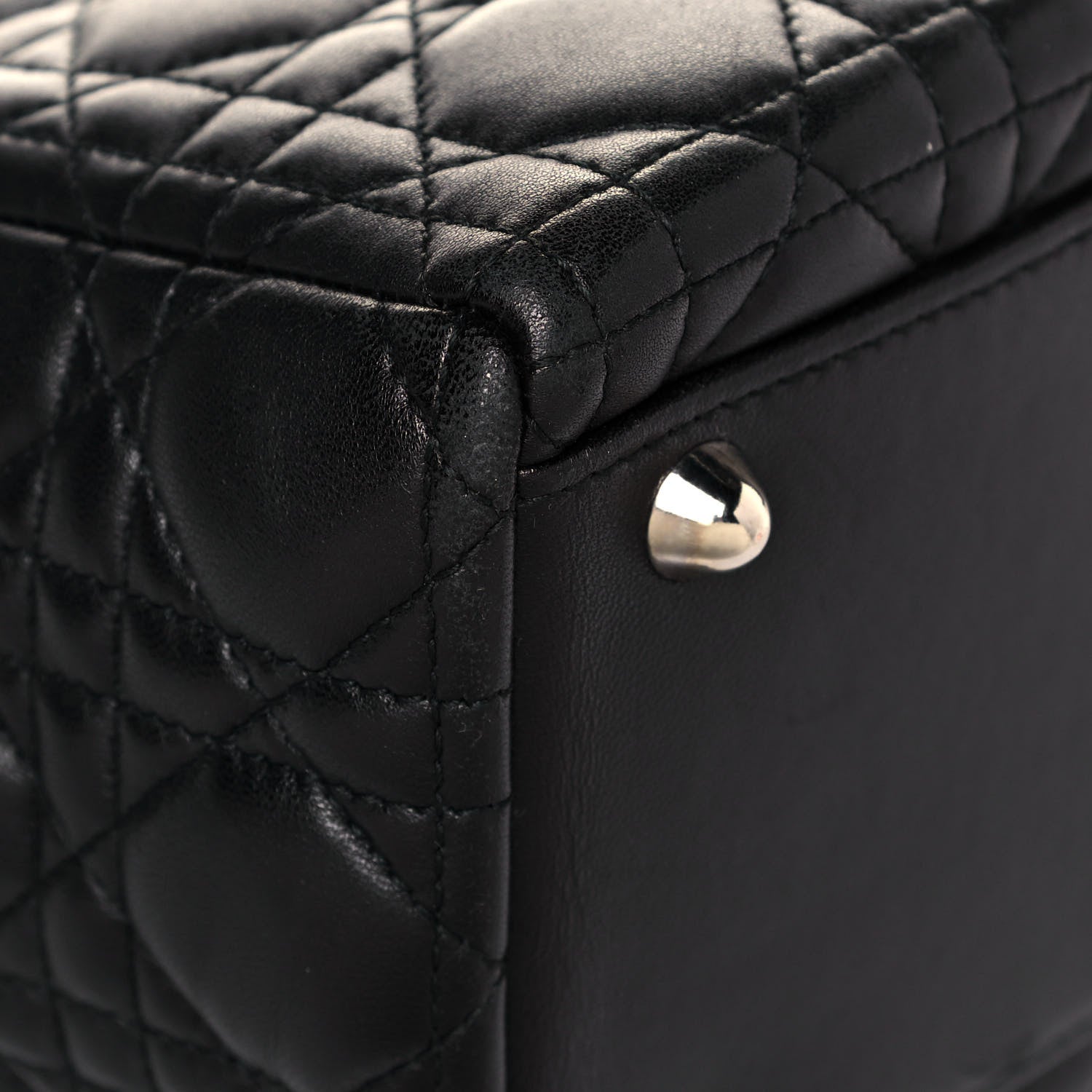 Christian Dior Lambskin Cannage Large Lady Dior Black 11 of 13