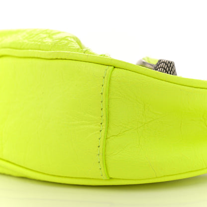 Balenciaga Agneau Arena Le Cagole Chain Shoulder Bag XS Fluo Yellow 11 of 13