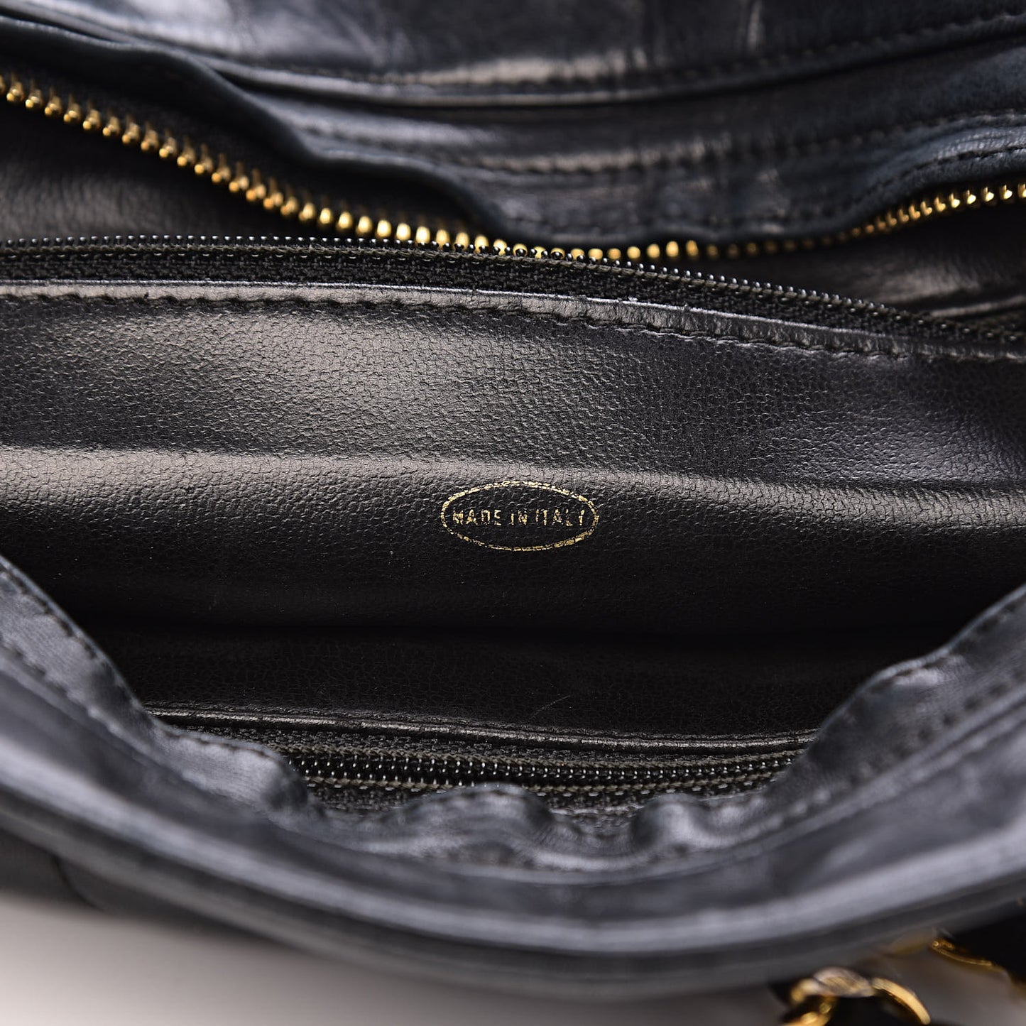 Lambskin Quilted Shoulder Bag Black