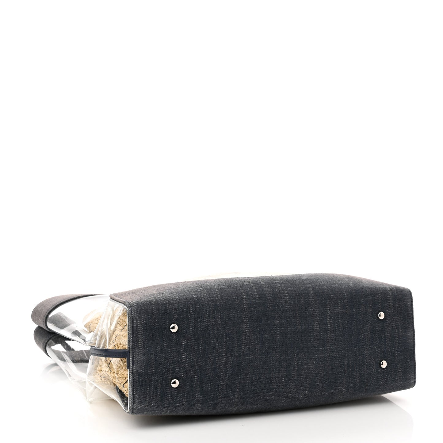 Denim PVC Quilted Chanel 31 Bag Blue