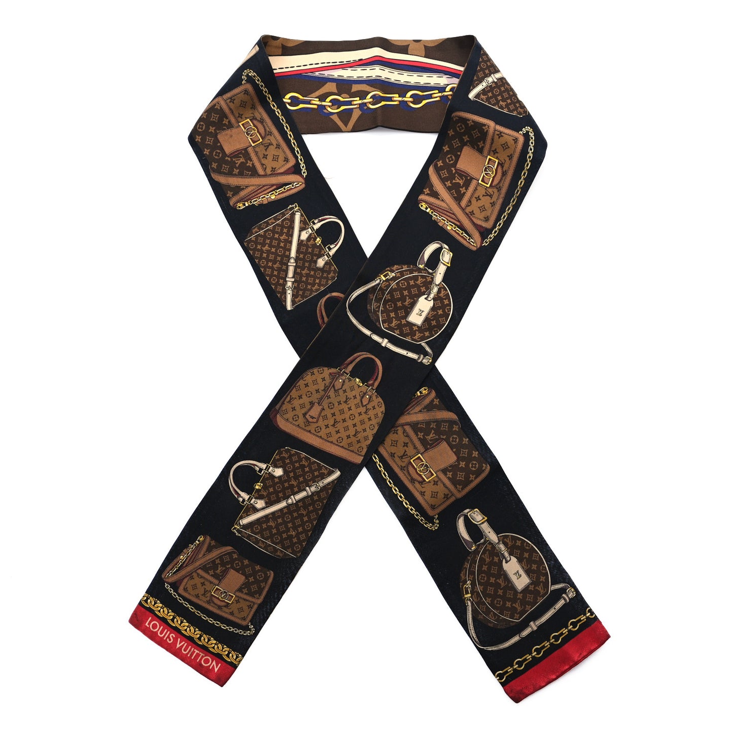 Silk Monogram Tribute To Bandeau Marron