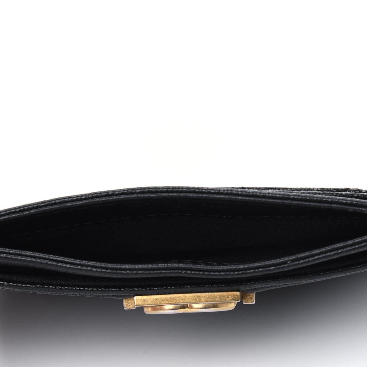 Caviar Quilted Boy Card Holder Black