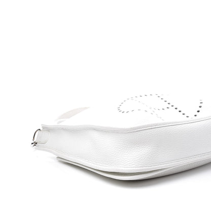 Hermes Taurillon Clemence Evelyne III PM White 10 of 20