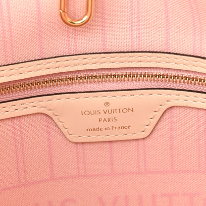 Louis Vuitton Damier Azur Braided Neverfull MM Pink 6 of 9