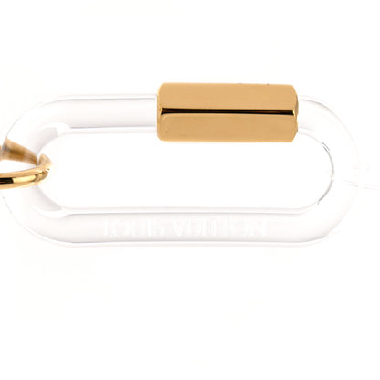 Louis Vuitton Plexiglass Prism LV Bag Charm Key Holder Gold 4 of 8