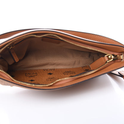 MCM Visetos Studded Small Crossbody Bag Cognac 5 of 10