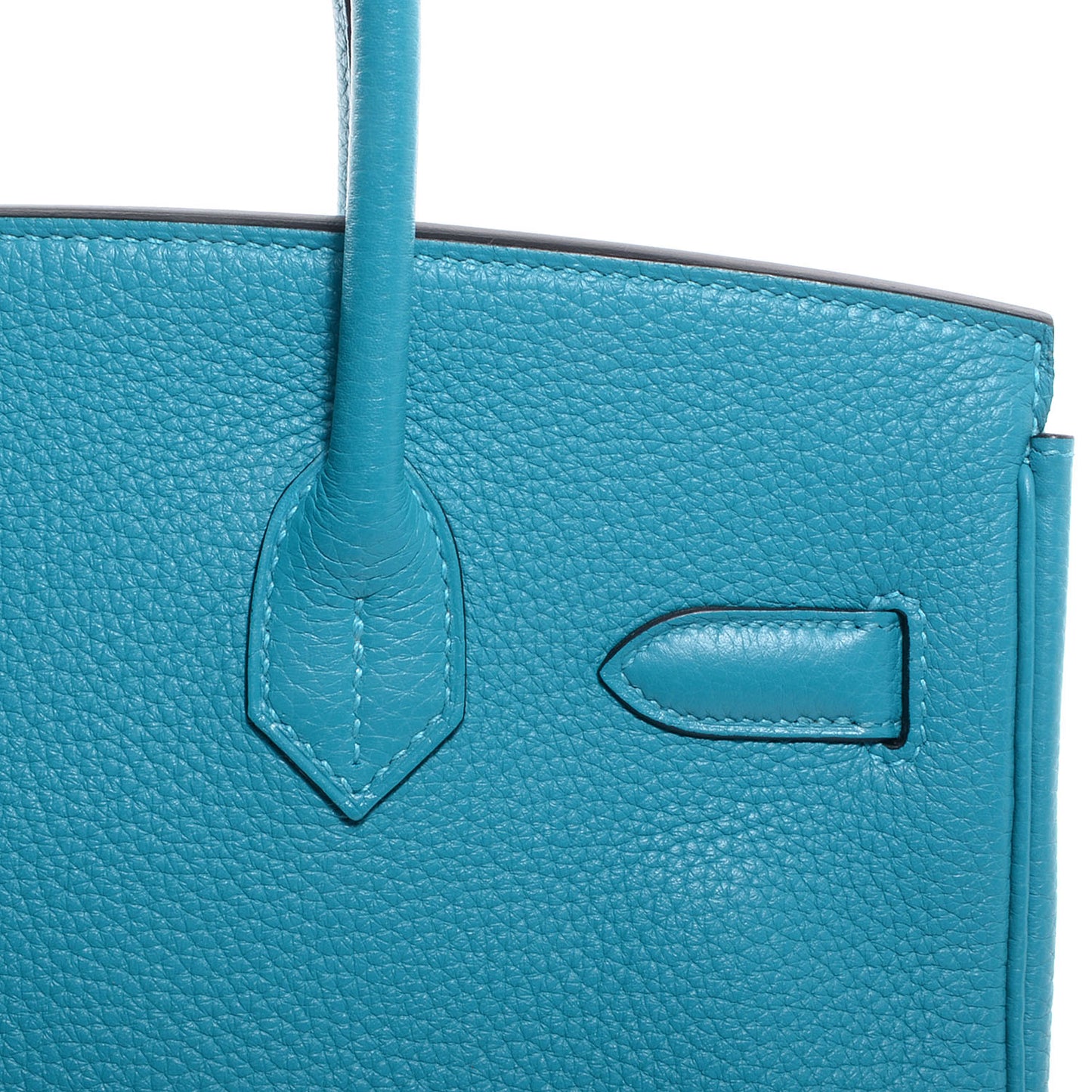 Taurillon Clemence Birkin 30 Turquoise
