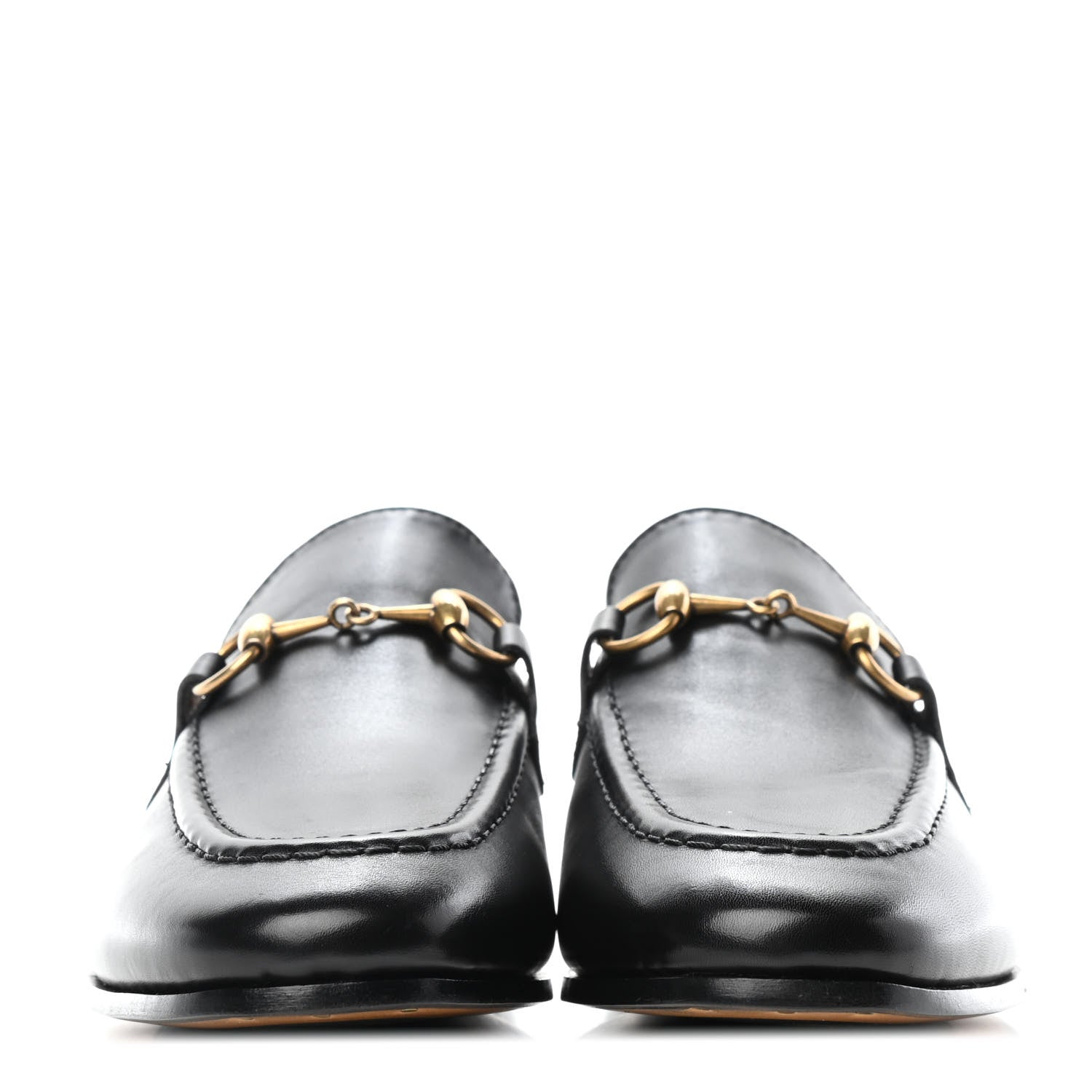 Gucci Calfskin Womens Jordaan Loafers 35.5 Black 2 of 5