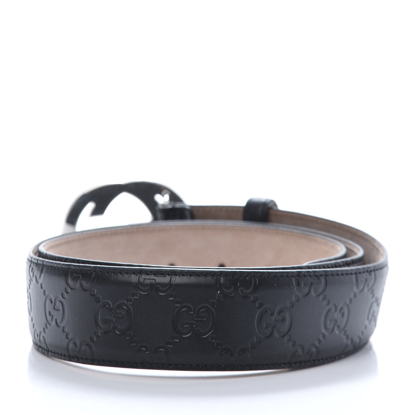 Guccissima Signature Interlocking G 40mm Belt 100 40 Black