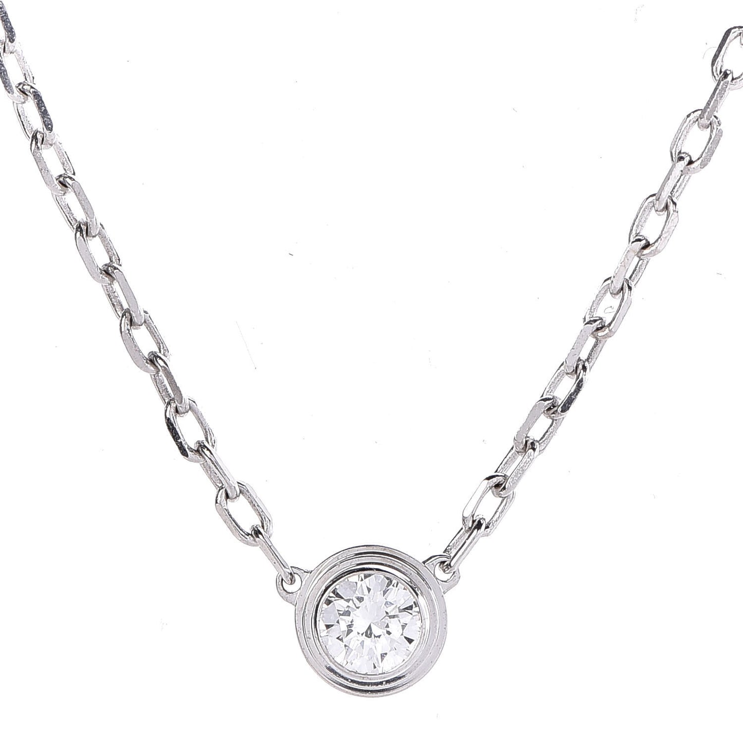 18K White Gold Diamond SM D'Amour Pendant Necklace
