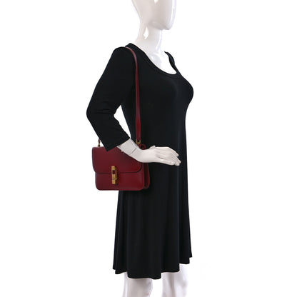 Saint Laurent Smooth Calfskin Carre Satchel Opyum Red 2 of 11