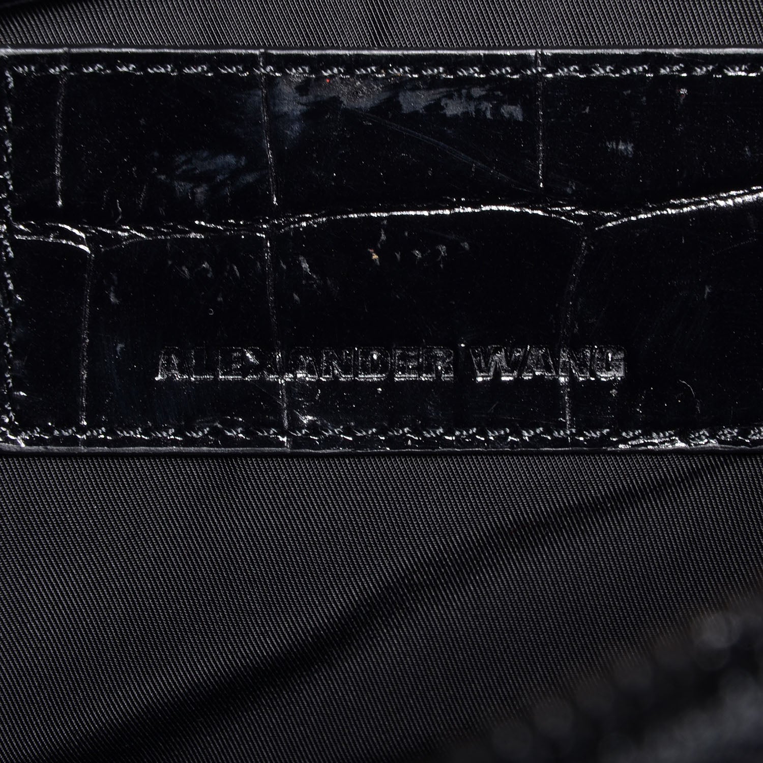 Alexander Wang Croc Stamped Neoprene Pelican Black 6 of 7