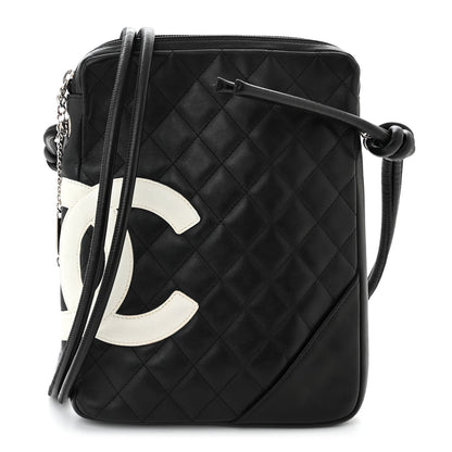 Chanel Calfskin Quilted Medium Cambon Messenger Black White 1 of 11