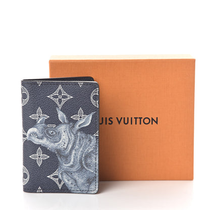 Louis Vuitton Savane Monogram Chapman Rhinoceros Pocket Organizer Encre 7 of 7