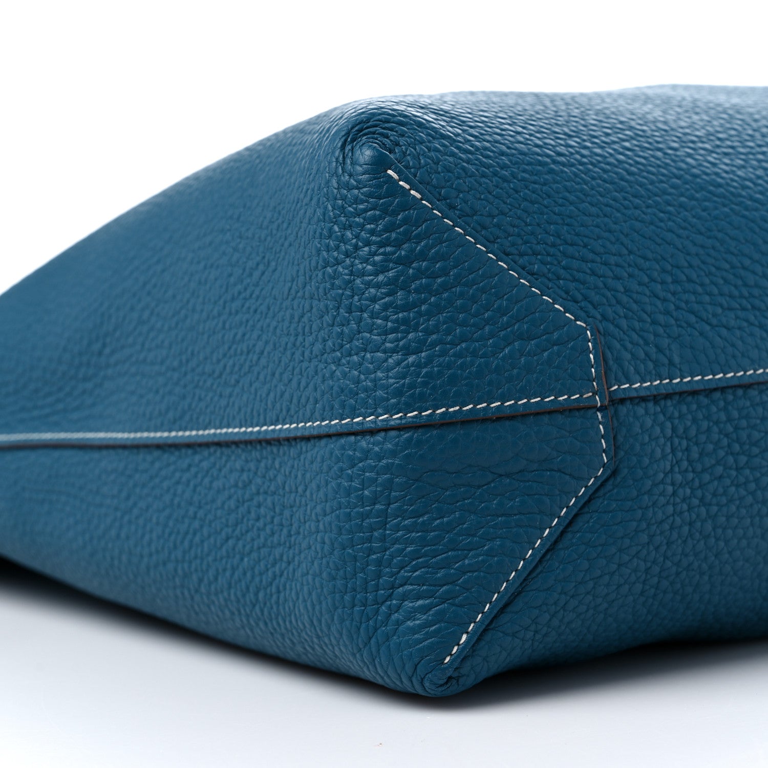 Hermes Taurillon Clemence Double Sens 36 Reversible Tote Menthe Bleu Thalassa 13 of 15