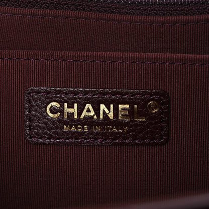 Chanel Grained Calfskin Quilted XXL Travel Flap Bag Burgundy 6 of 10
