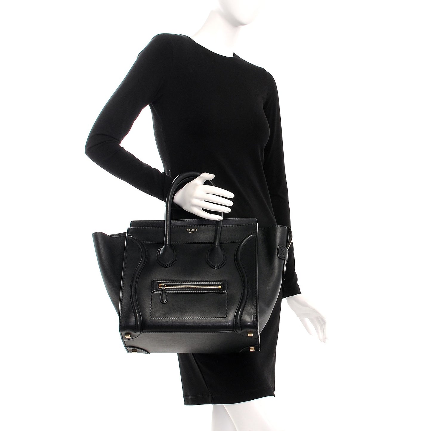 Smooth Calfskin Mini Luggage Black