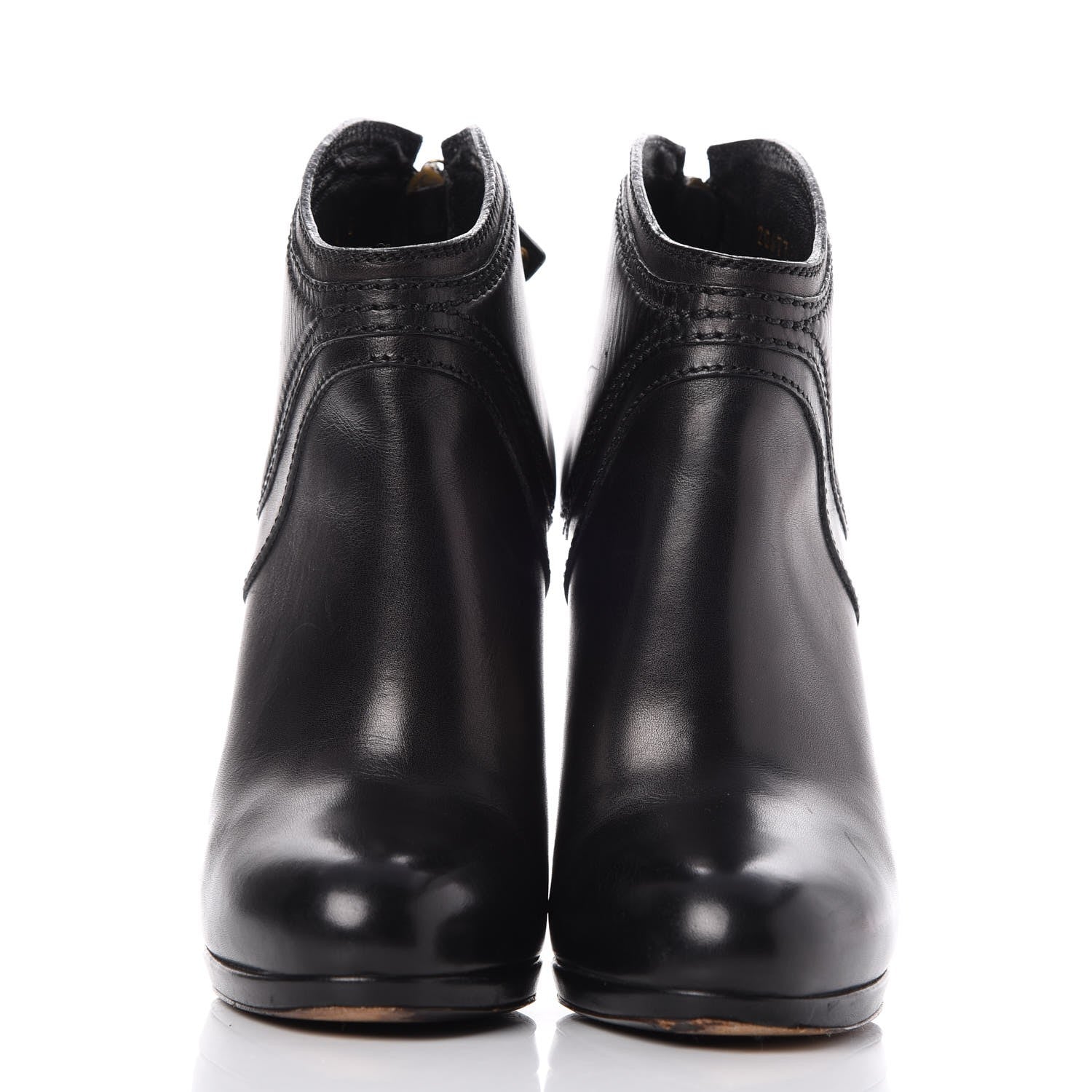 Gucci Calfskin Diane Ankle Zip Boot 4.5 Nero Black 2 of 12
