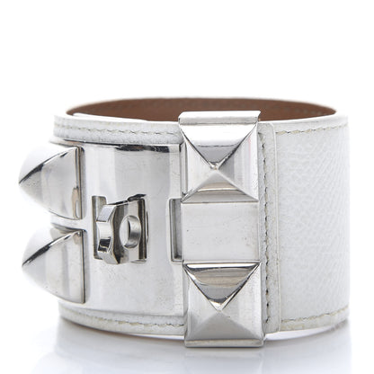 Hermes Epsom Collier de Chien CDC Bracelet S White 3 of 8