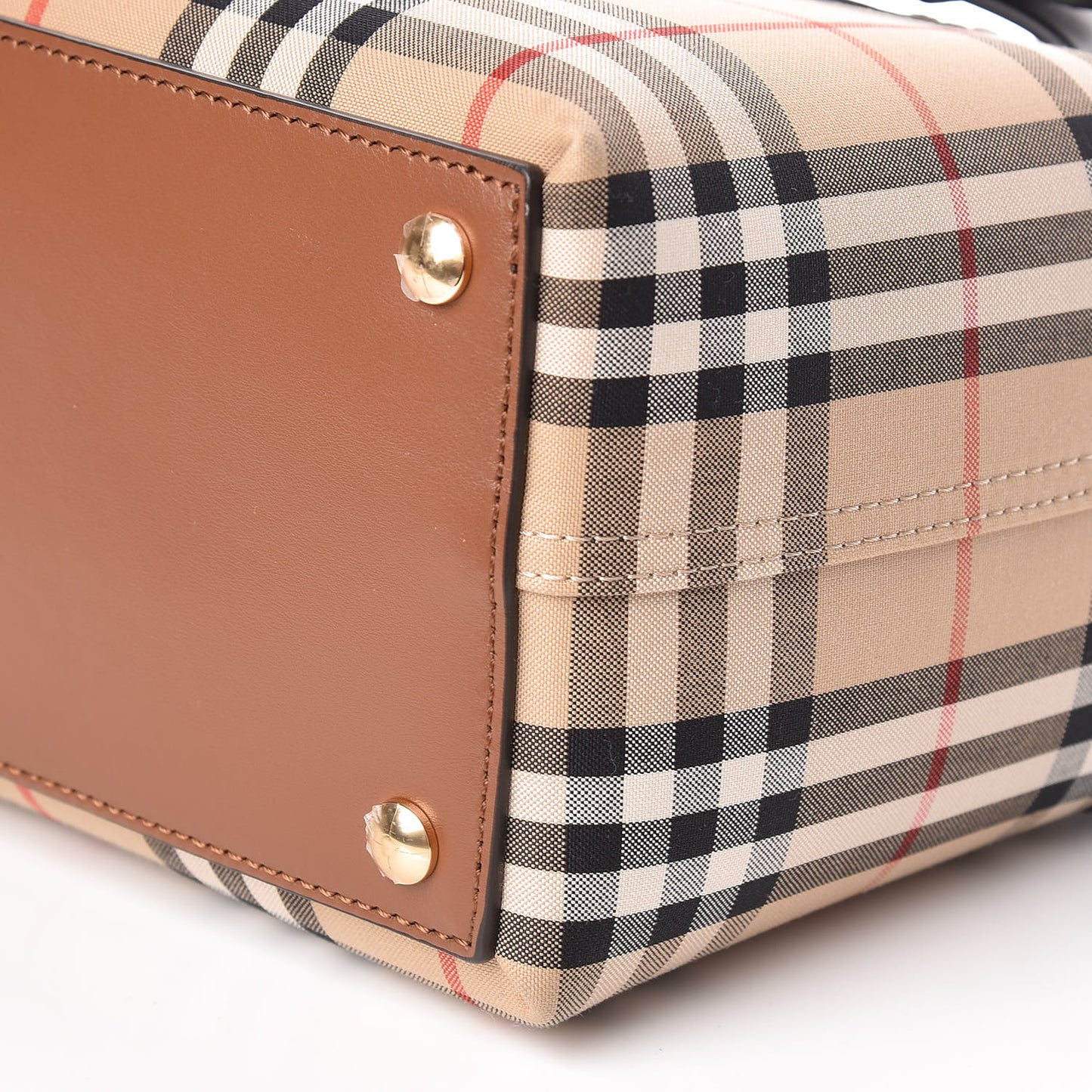 Calfskin Vintage Check Triple Stud Mini Belt Bag Archive Beige
