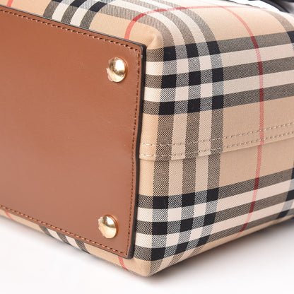 Burberry Calfskin Vintage Check Triple Stud Mini Belt Bag Archive Beige 9 of 10