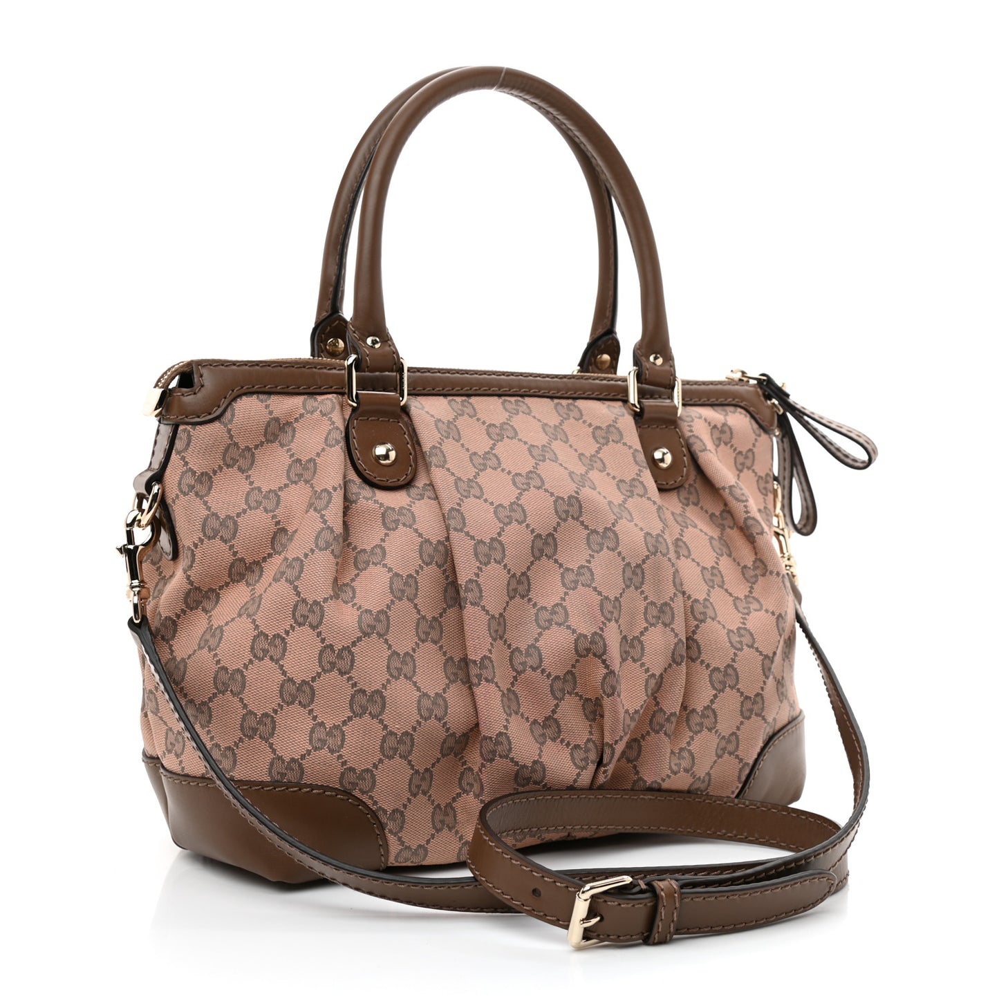 Monogram Medium Sukey Top Handle Bag Beige Brown
