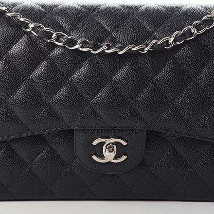 Chanel Caviar Quilted Jumbo Double Flap Black 8 of 10