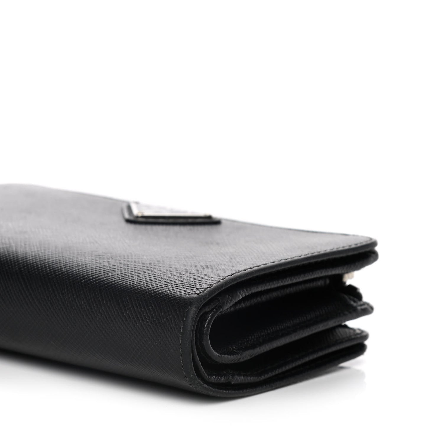 Saffiano Metal Compact Wallet Black