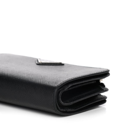 Prada Saffiano Metal Compact Wallet Black 11 of 13