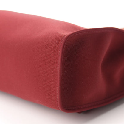 Hermes Vache Hunter Toile Herbag Zip 31 PM Rouge Grenat Rouge H 8 of 10