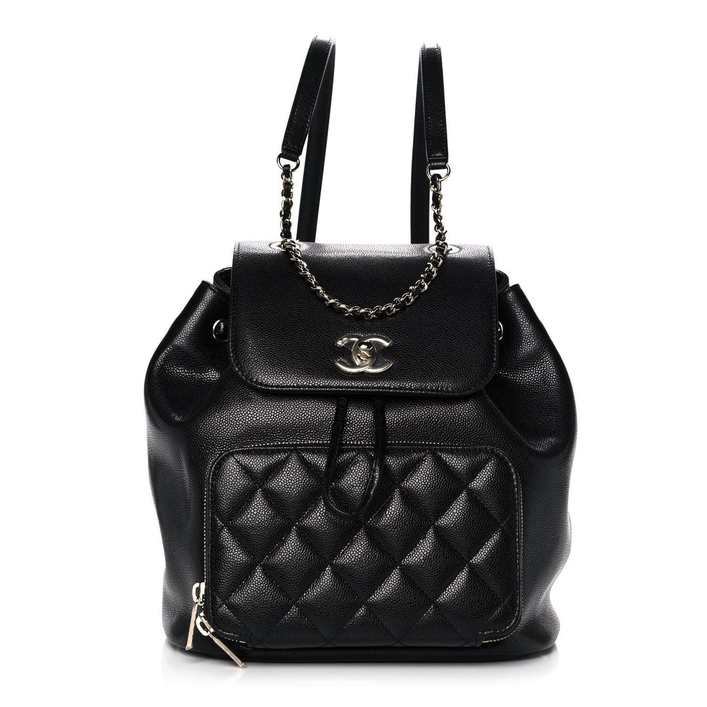 Caviar Quilted Business Affinity Backpack Black