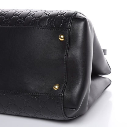 Gucci Soft Guccissima Signature Top Handle Tote Bag Black 9 of 14