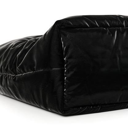 Saint Laurent Silktech Canvas Wide Puffer Tote Black 9 of 10