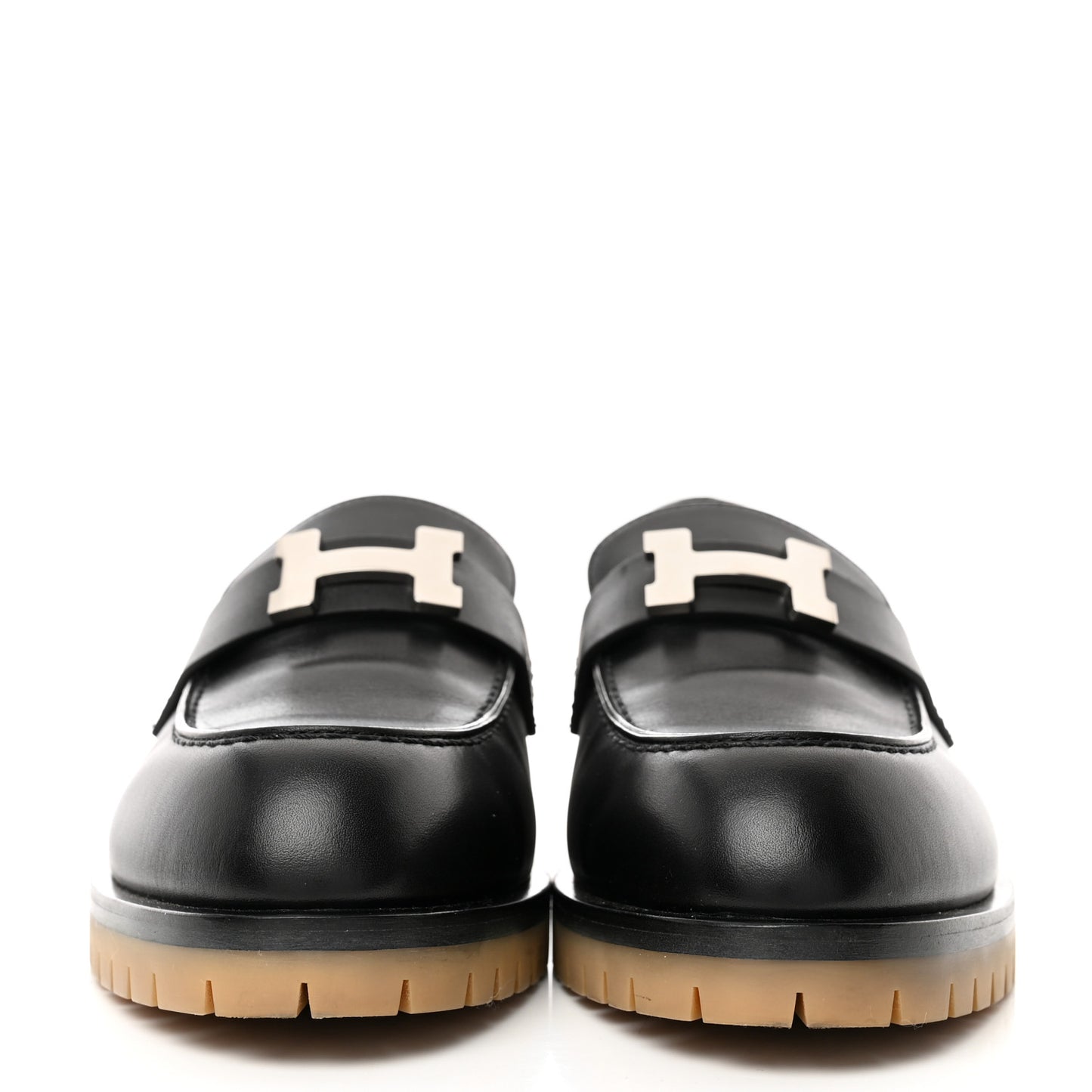 Calfskin Womens Faubourg Loafers 37 Black