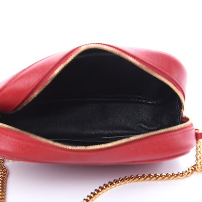 Saint Laurent Grain De Poudre Matelasse Monogram Mini Lou Camera Bag Eros Red 5 of 10