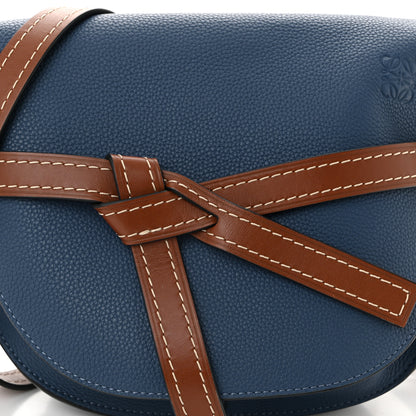 Loewe Grained Calfskin Small Gate Crossbody Bag Varsity Blue Pecan 8 of 10