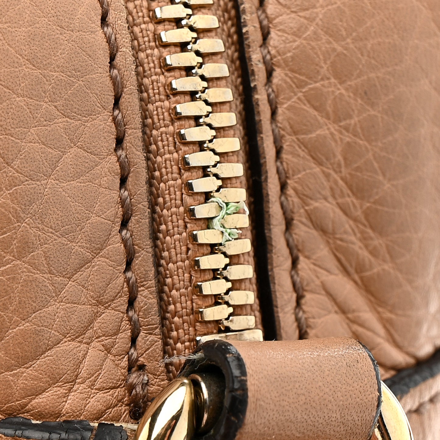 Pebbled Calfskin Small Soho Disco Bag Camelia