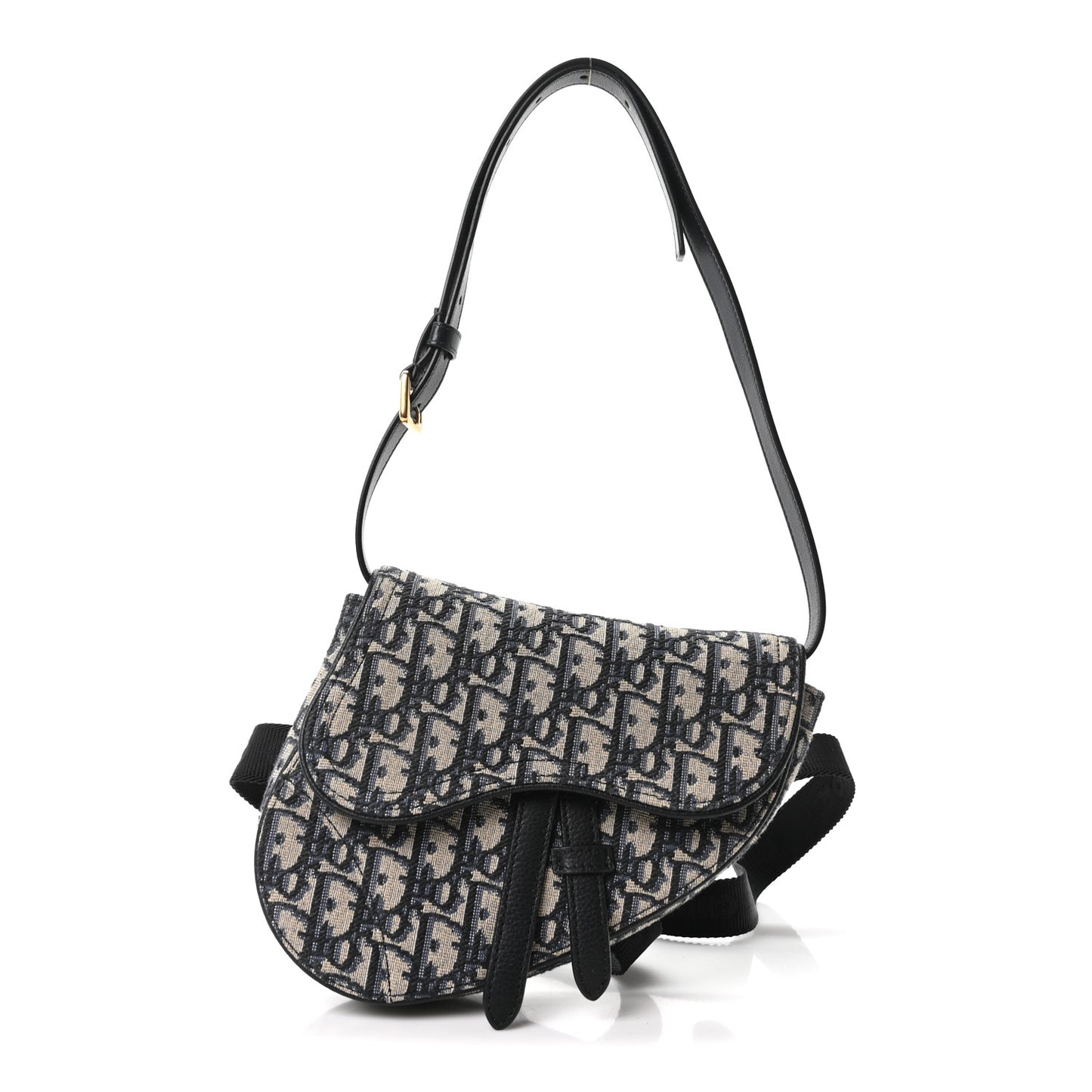 Oblique Mini Saddle Belt Bag Blue