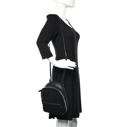 Stella McCartney Shaggy Deer Mini Falabella Backpack Black 2 of 10