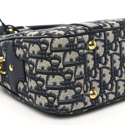 Christian Dior Oblique Medium D-Vibe Bowling Bag Blue 9 of 10