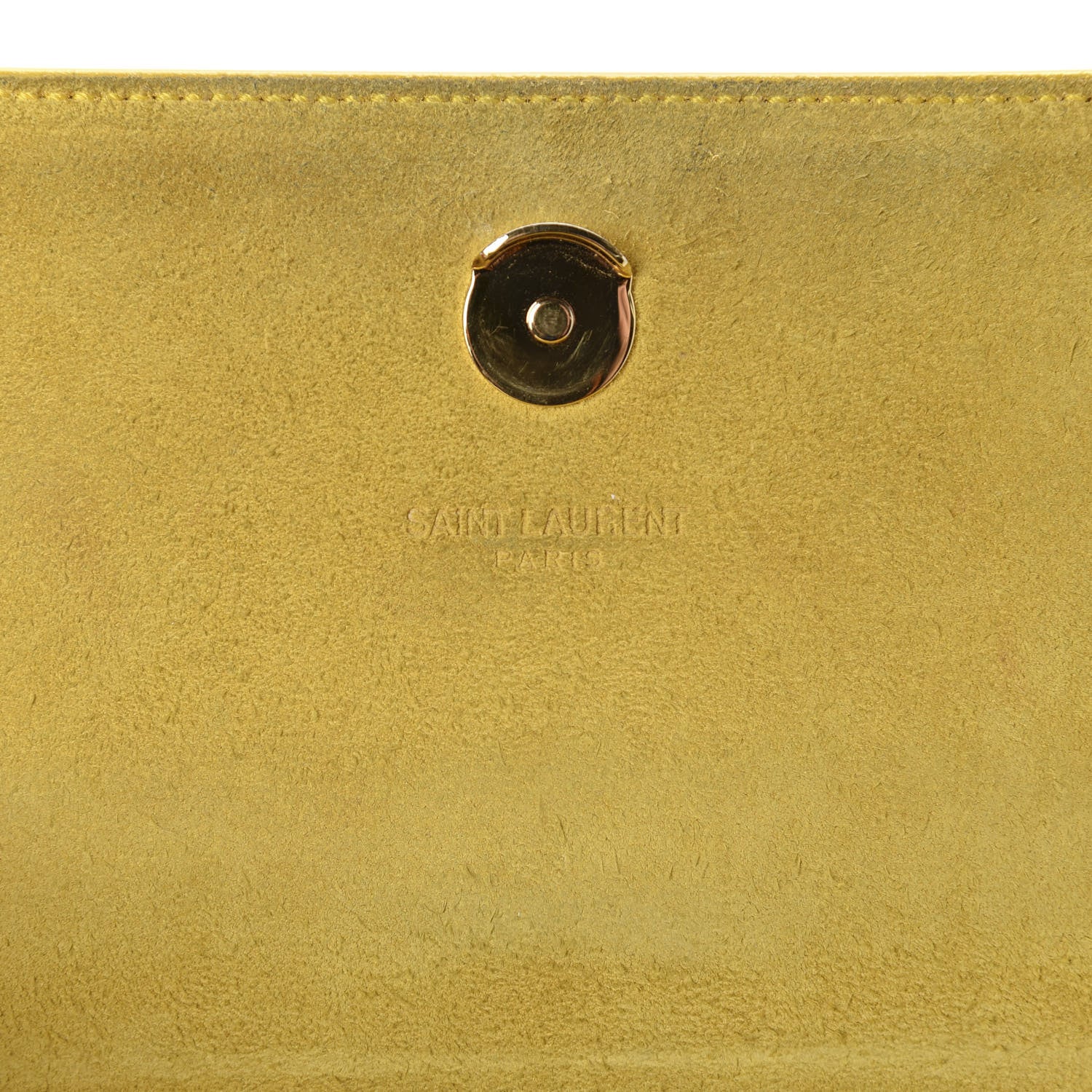 Saint Laurent Patent Small Classic Monogram Kate Satchel Yellow 15 of 17