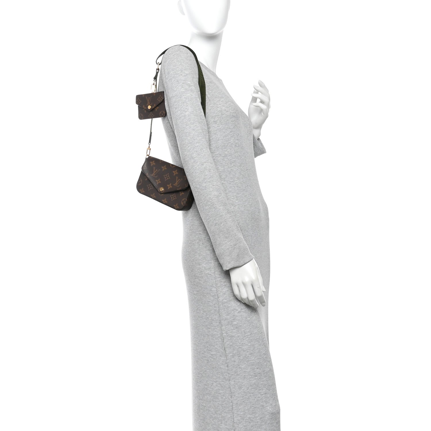 Louis Vuitton Monogram Felicie Strap & Go Kaki 2 of 11