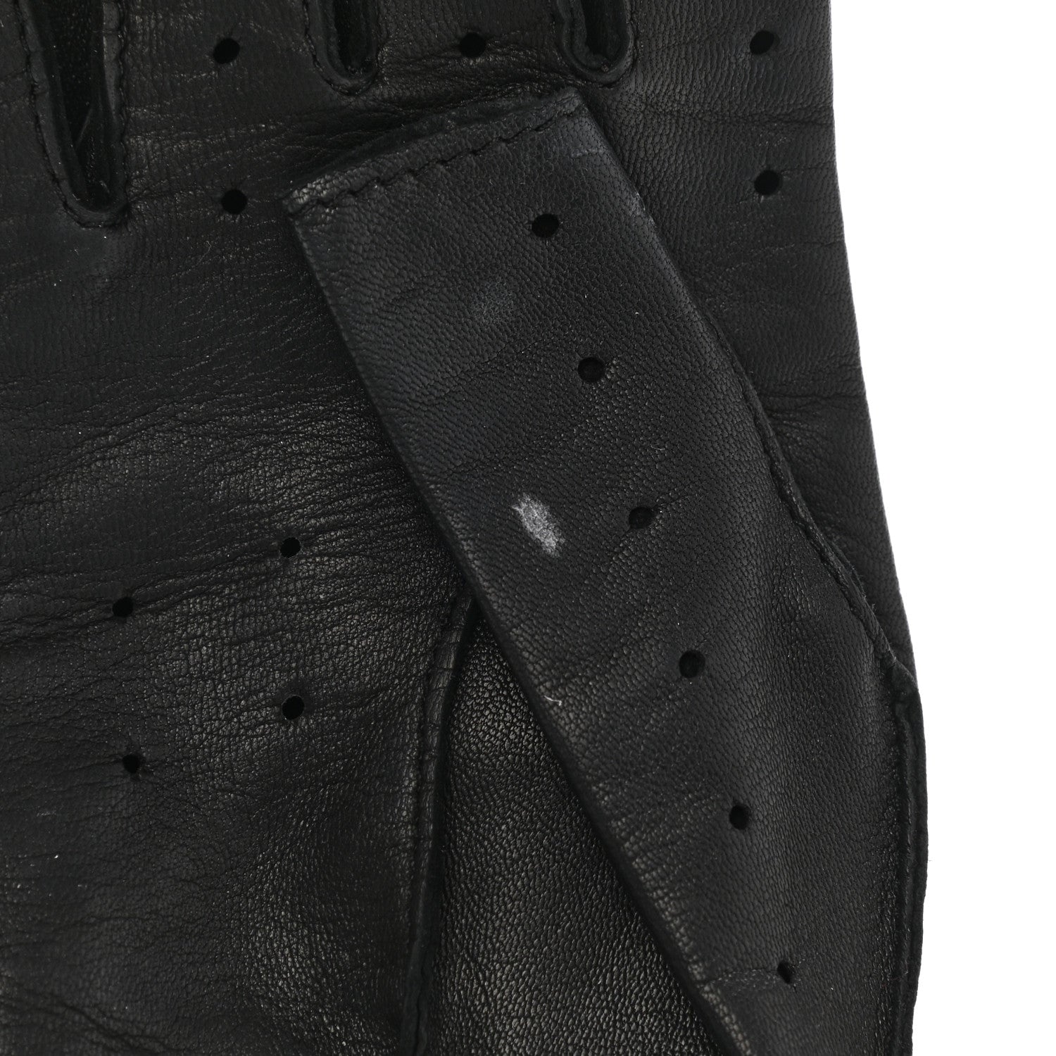 Chanel Lambskin Chain Fingerless Gloves 7 Black 6 of 6