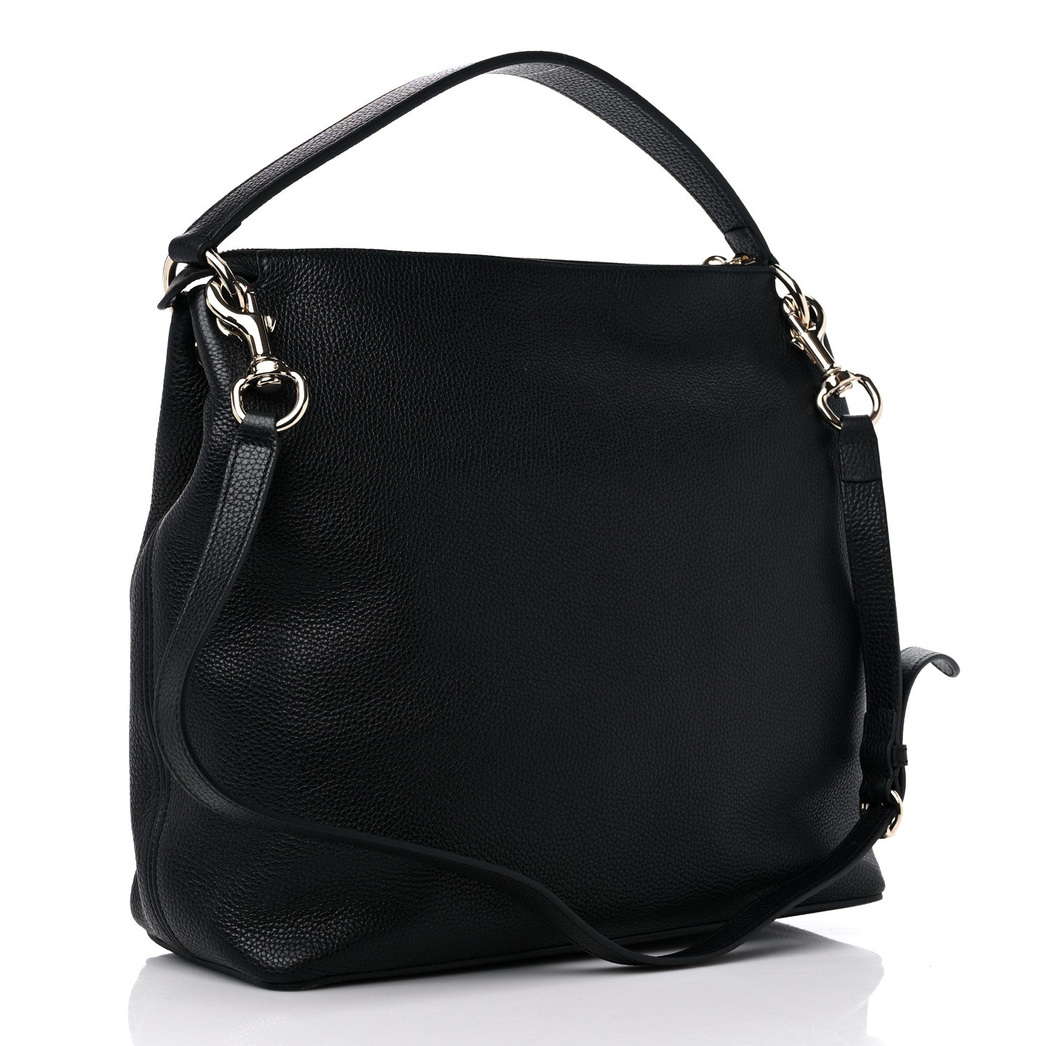 Gucci Pebbled Calfskin Large Soho Hobo Black 3 of 9