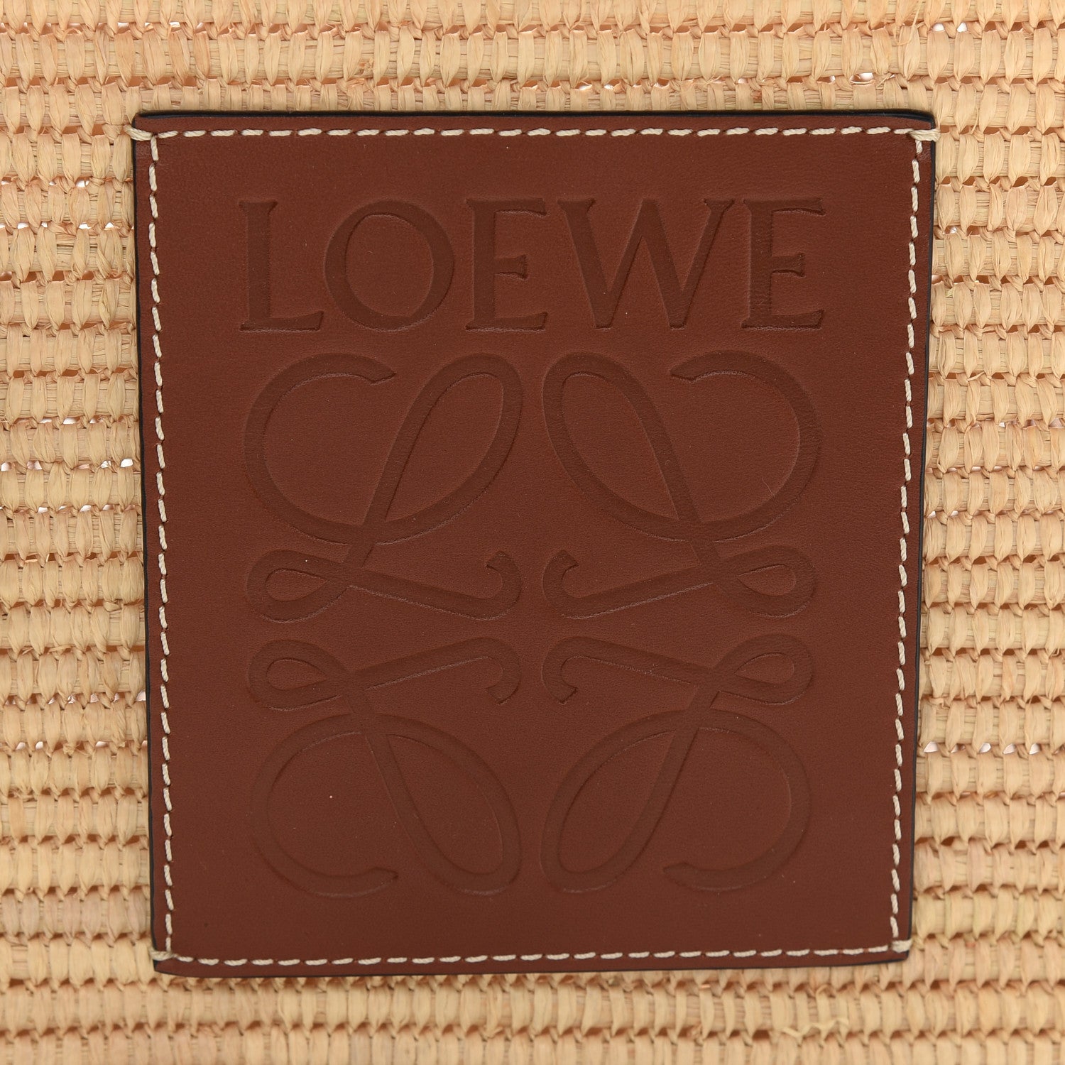 Loewe Raffia Small Square Basket Tote Bag Natural Tan 6 of 8