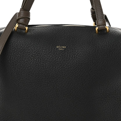 Celine Calfskin Small Soft Cube Satchel Black Khaki 7 of 10