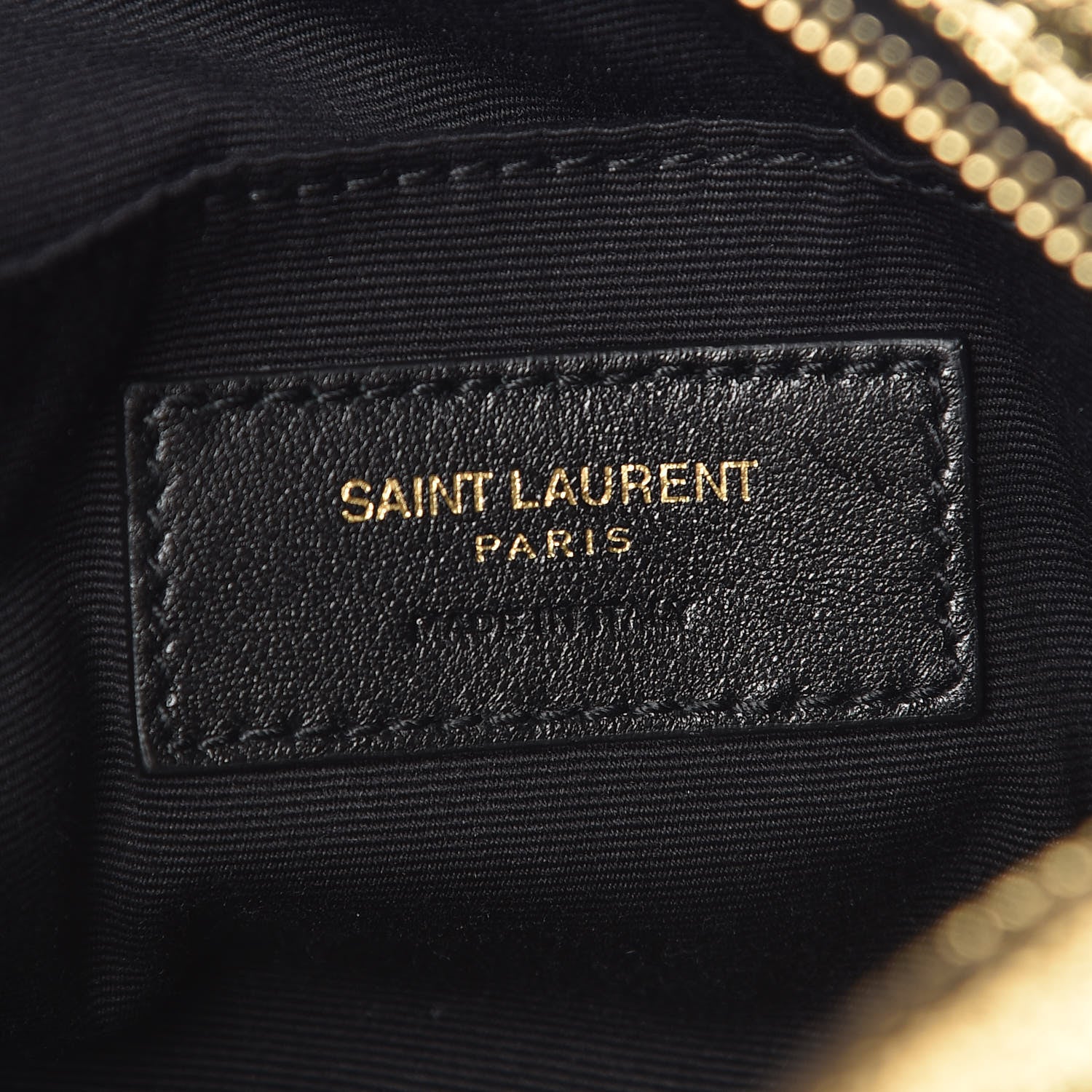 Saint Laurent Crinkled Metallic Calfskin Matelasse Monogram Lou Belt Bag Gold 8 of 9