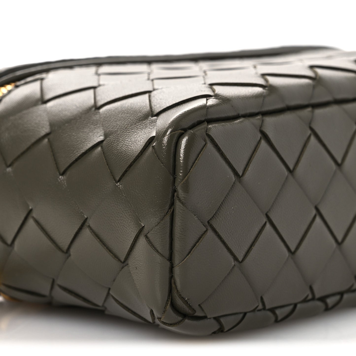 Calfskin Intrecciato Bang Bang Vanity Case Cypress